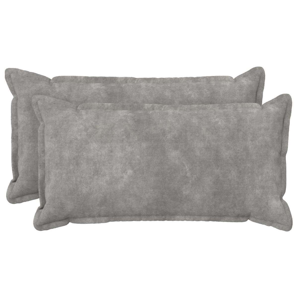 vidaXL Cushion with Pillow HOUTEN 2 pcs Light Grey Microfiber Fleece