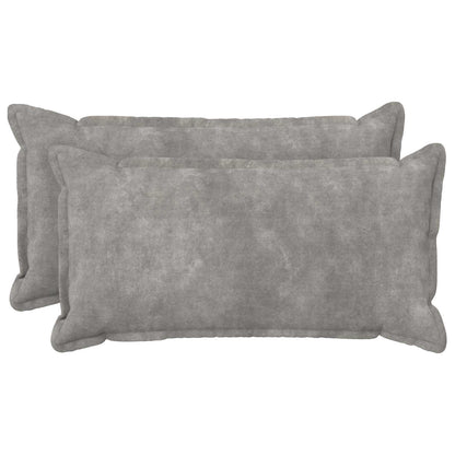 vidaXL Cushion with Pillow HOUTEN 2 pcs Light Grey Microfiber Fleece