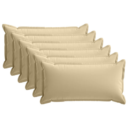 vidaXL Cushion with Pillow HOUTEN 6 pcs Beige Polyester