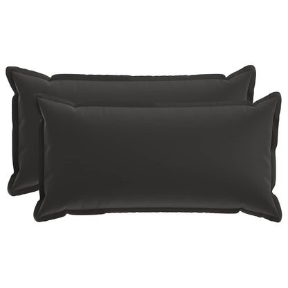 vidaXL Cushion with Pillow HOUTEN 2 pcs Black Polyester