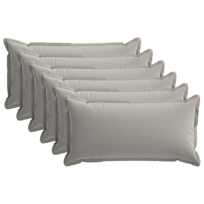 vidaXL Cushion with Pillow HOUTEN 6 pcs Grey Polyester