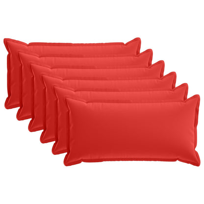 vidaXL Cushion with Pillow HOUTEN 6 pcs Red Polyester