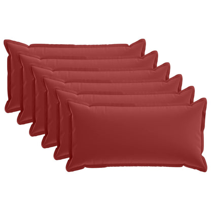 vidaXL Cushion with Pillow HOUTEN 6 pcs Wine Red Polyester