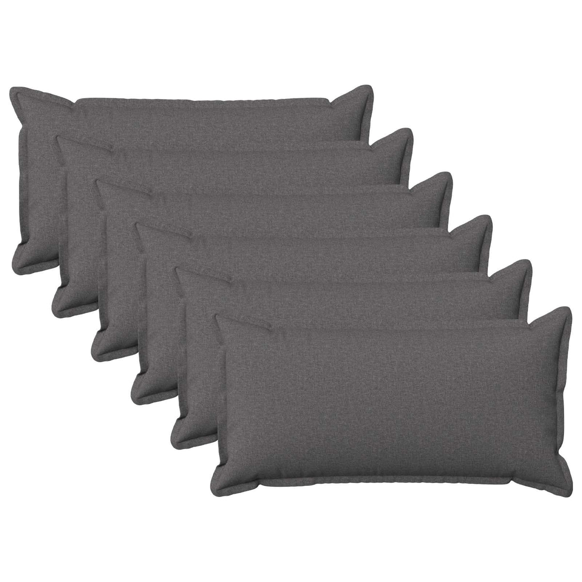 vidaXL Cushion with Pillow HOUTEN 6 pcs Light Grey Faux Linen