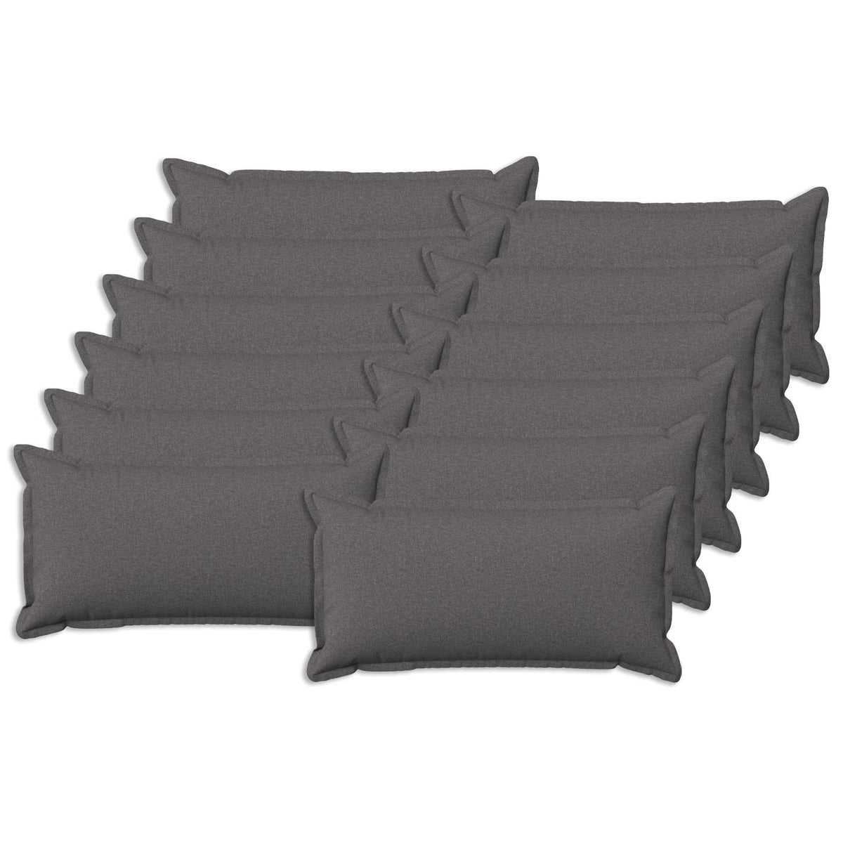 vidaXL Cushion with Pillow HOUTEN 12 pcs Light Grey Faux Linen
