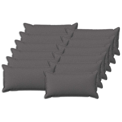 vidaXL Cushion with Pillow HOUTEN 12 pcs Light Grey Faux Linen