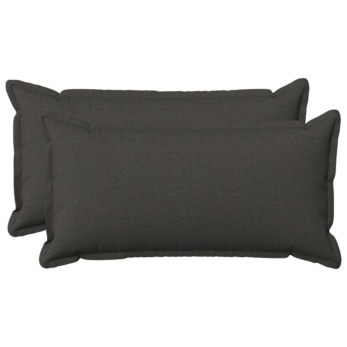 vidaXL Cushion with Pillow HOUTEN 2 pcs Dark Grey Faux Linen