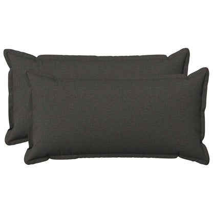 vidaXL Cushion with Pillow HOUTEN 2 pcs Dark Grey Faux Linen