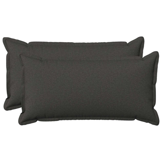 vidaXL Cushion with Pillow HOUTEN 2 pcs Dark Grey Faux Linen