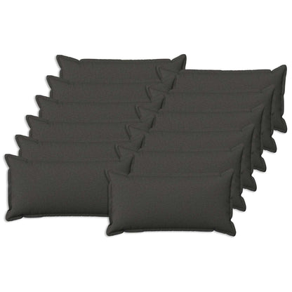 vidaXL Cushion with Pillow HOUTEN 12 pcs Dark Grey Faux Linen