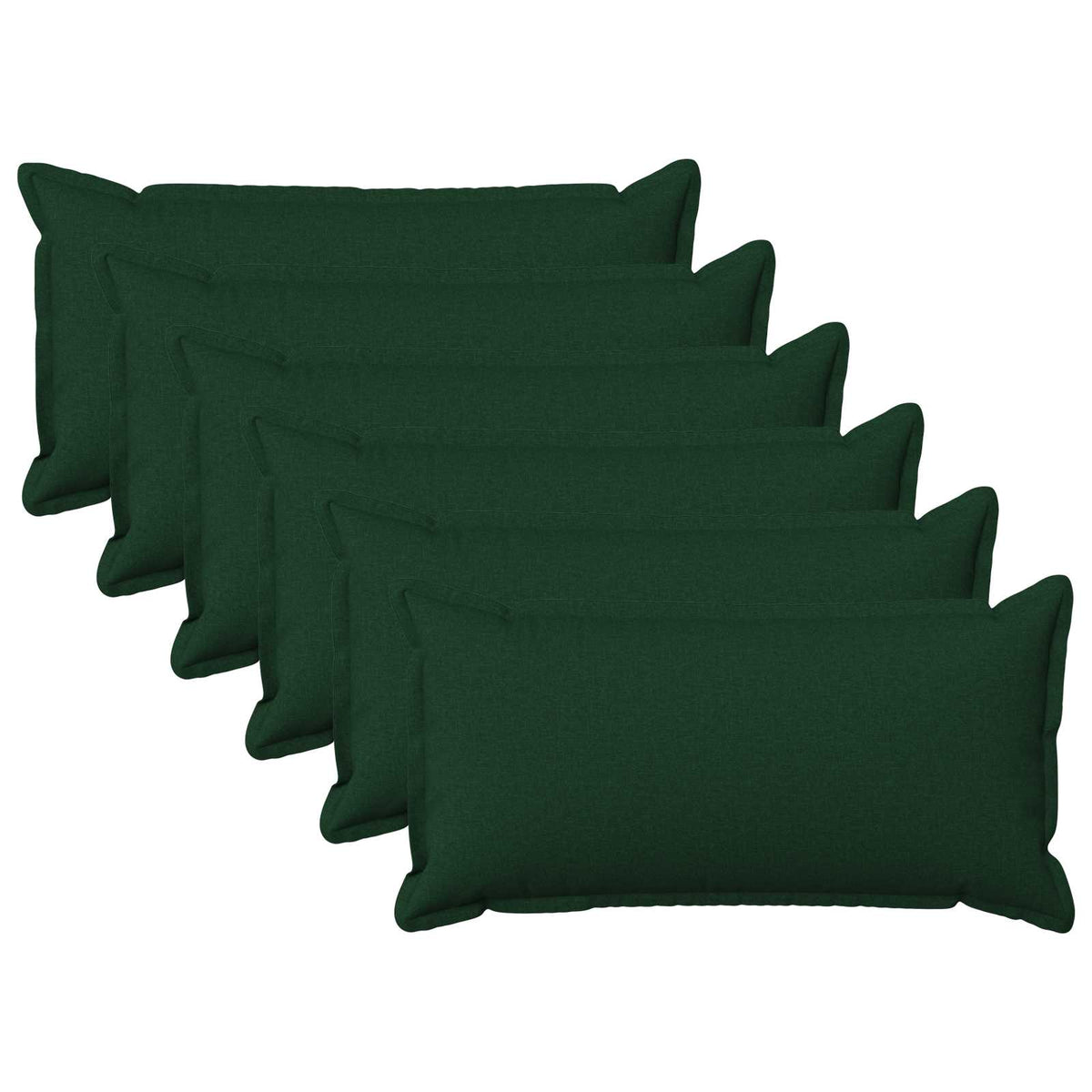 vidaXL Cushion with Pillow HOUTEN 6 pcs Dark Green Faux Linen