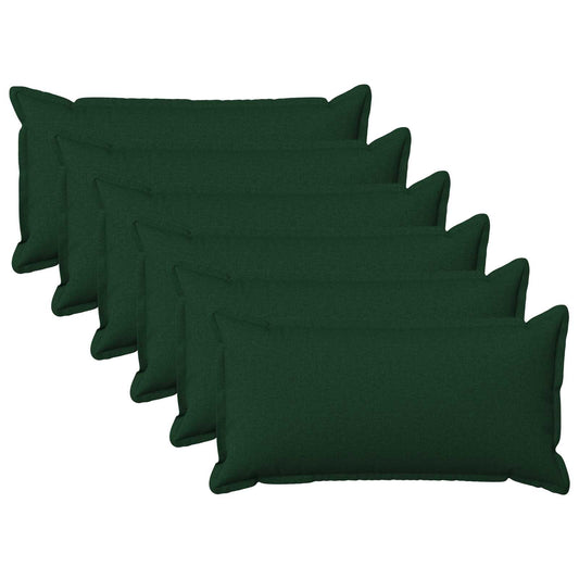 vidaXL Cushion with Pillow HOUTEN 6 pcs Dark Green Faux Linen