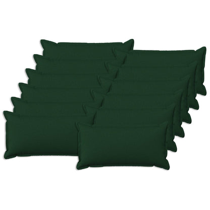 vidaXL Cushion with Pillow HOUTEN 12 pcs Dark Green Faux Linen