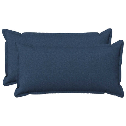 vidaXL Cushion with Pillow HOUTEN 2 pcs Blue Faux Linen