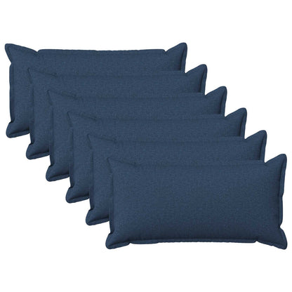 vidaXL Cushion with Pillow HOUTEN 6 pcs Blue Faux Linen