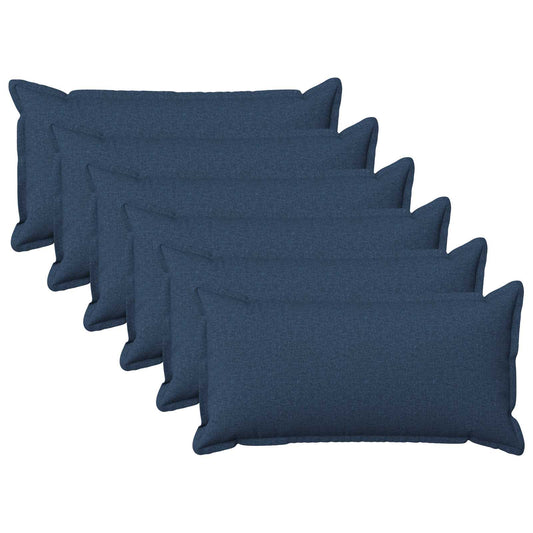 vidaXL Cushion with Pillow HOUTEN 6 pcs Blue Faux Linen
