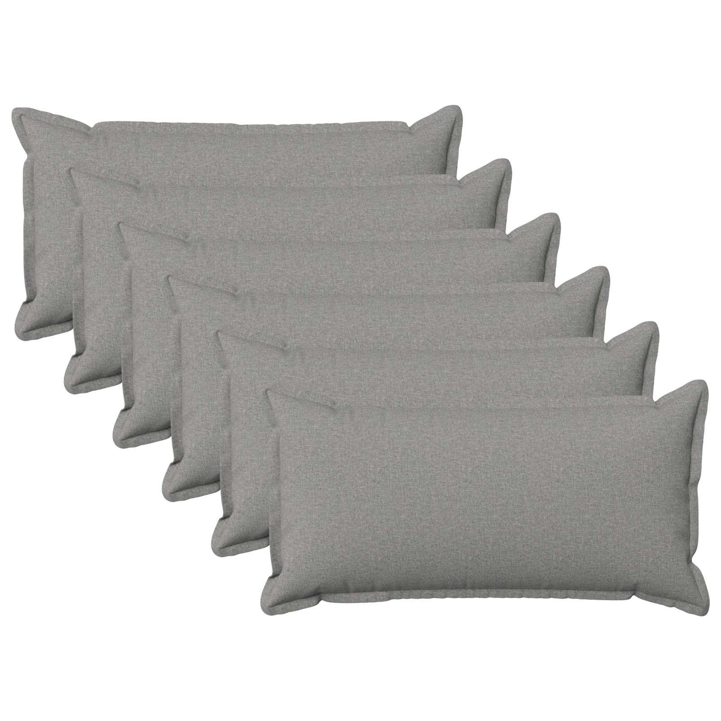 vidaXL Cushion with Pillow HOUTEN 6 pcs Cloud Grey Faux Linen
