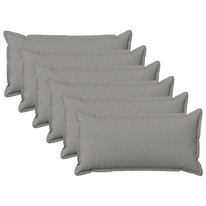 vidaXL Cushion with Pillow HOUTEN 6 pcs Cloud Grey Faux Linen