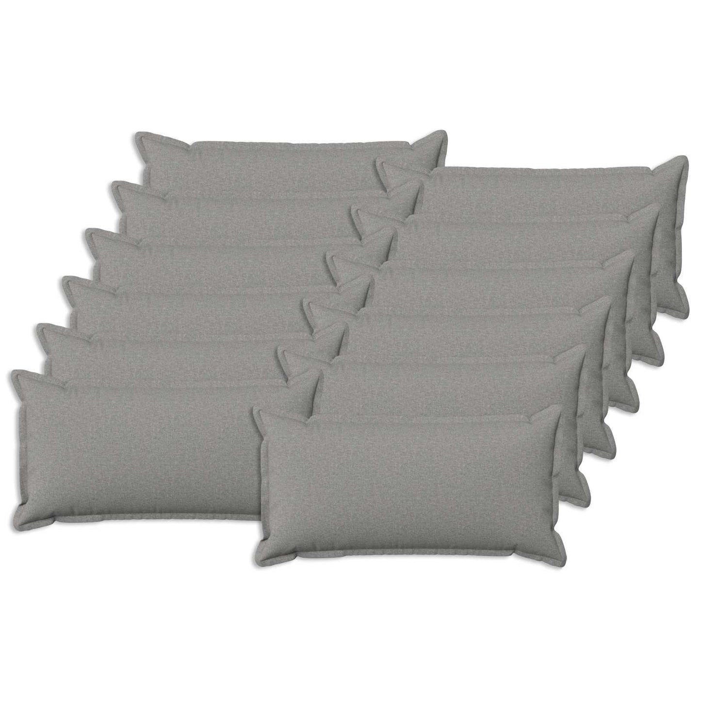 vidaXL Cushion with Pillow HOUTEN 12 pcs Cloud Grey Faux Linen