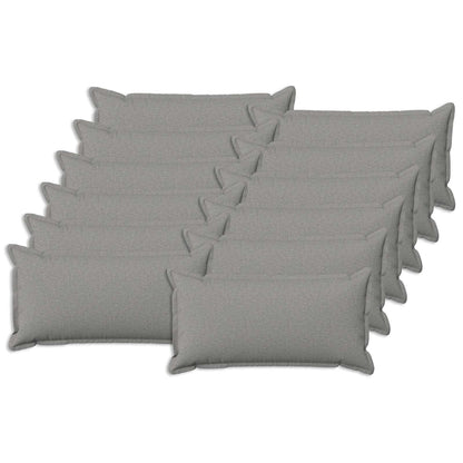 vidaXL Cushion with Pillow HOUTEN 12 pcs Cloud Grey Faux Linen