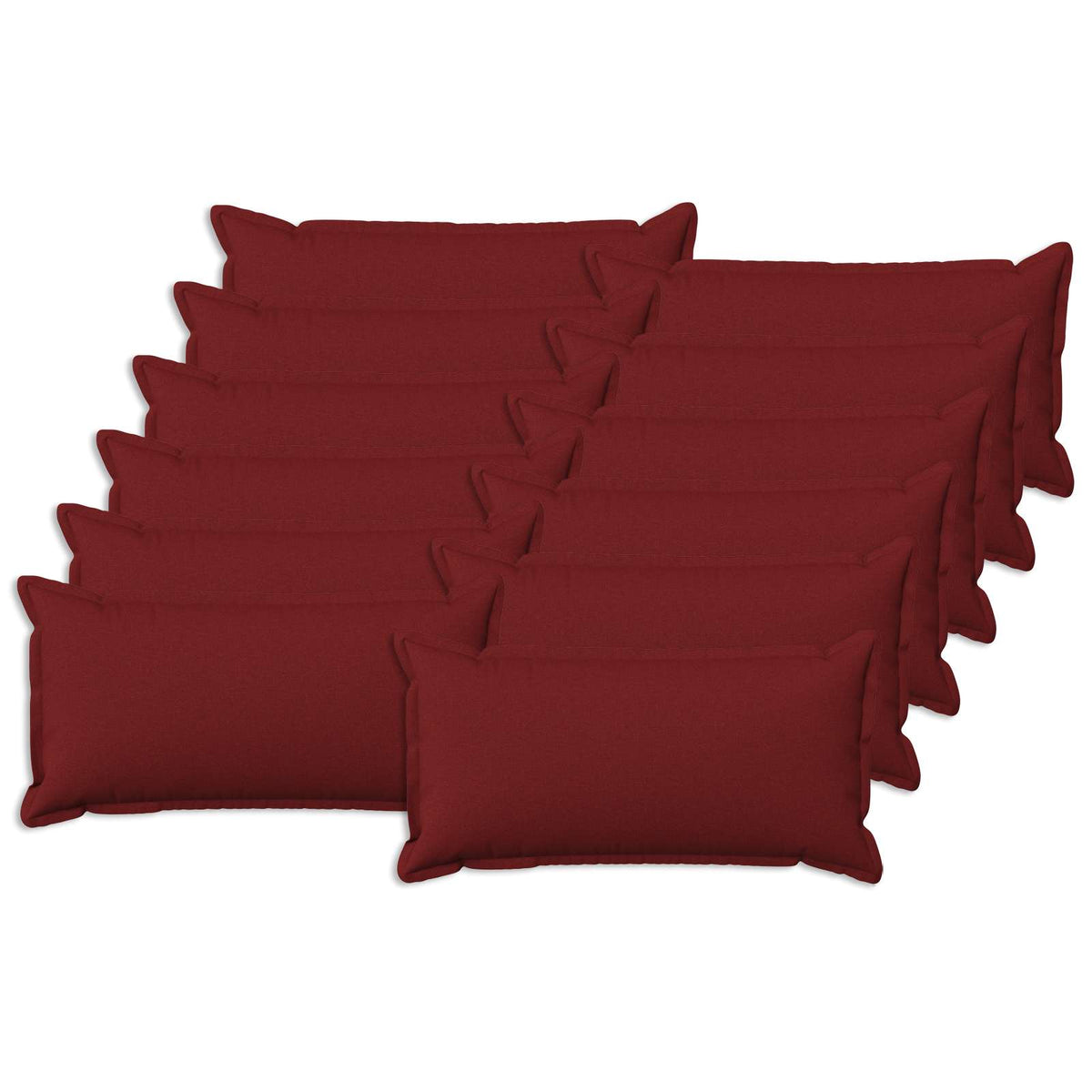 vidaXL Cushion with Pillow HOUTEN 12 pcs Wine Red Faux Linen