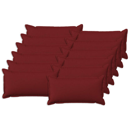 vidaXL Cushion with Pillow HOUTEN 12 pcs Wine Red Faux Linen