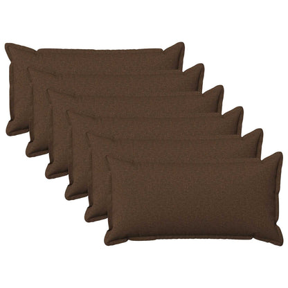 vidaXL Cushion with Pillow HOUTEN 6 pcs Brown Faux Linen