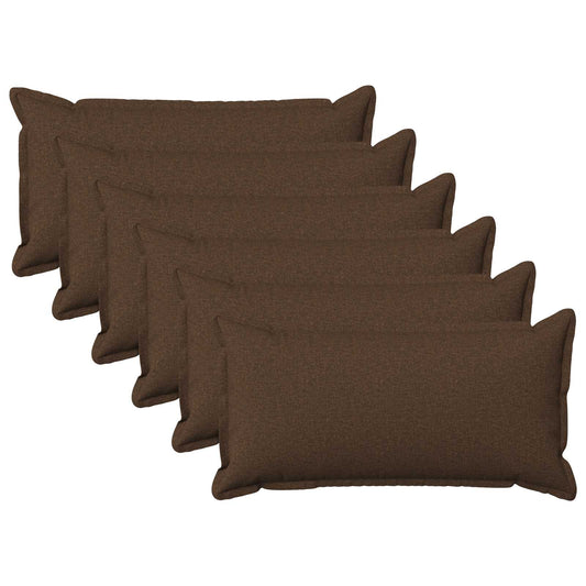 vidaXL Cushion with Pillow HOUTEN 6 pcs Brown Faux Linen