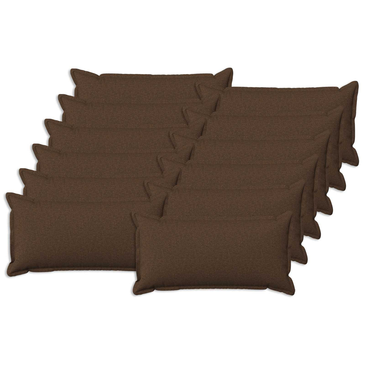 vidaXL Cushion with Pillow HOUTEN 12 pcs Brown Faux Linen