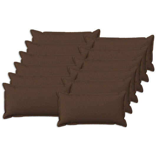 vidaXL Cushion with Pillow HOUTEN 12 pcs Brown Faux Linen