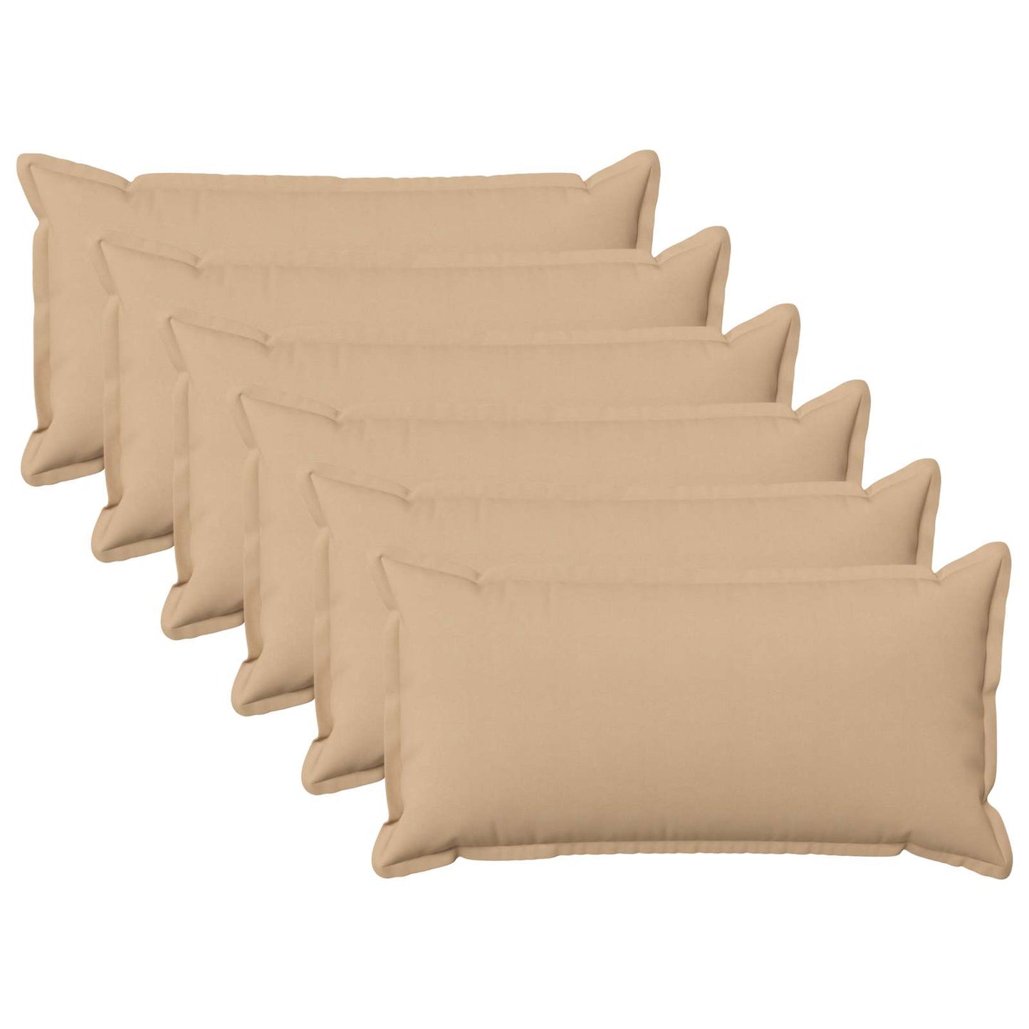 vidaXL Cushion with Pillow HOUTEN 6 pcs Cream Faux Linen