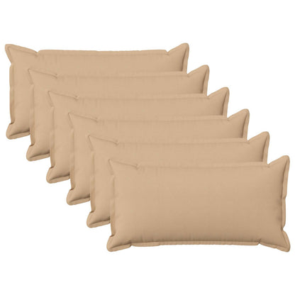vidaXL Cushion with Pillow HOUTEN 6 pcs Cream Faux Linen