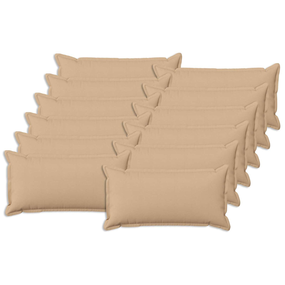 vidaXL Cushion with Pillow HOUTEN 12 pcs Cream Faux Linen
