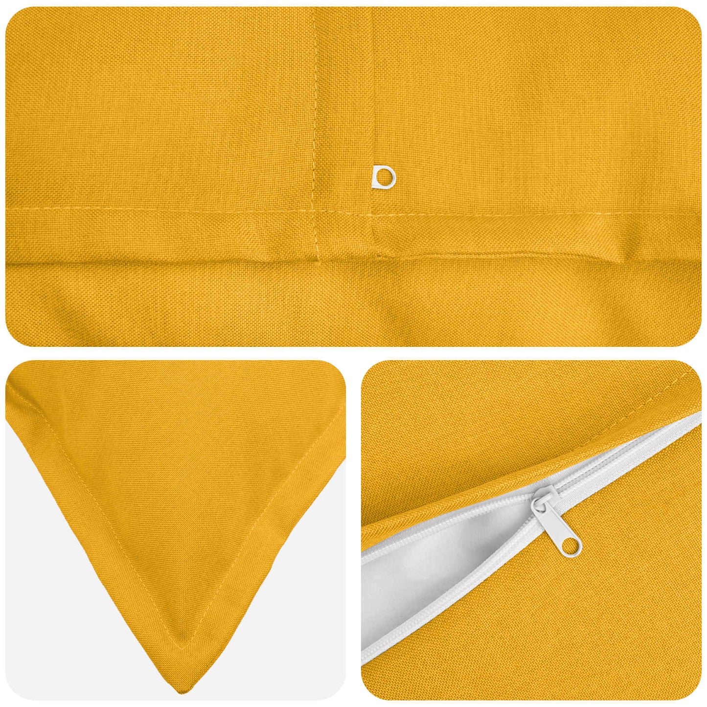 vidaXL Cushion with Pillow HOUTEN 6 pcs Light Yellow Faux Linen