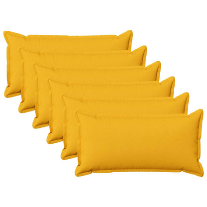 vidaXL Cushion with Pillow HOUTEN 6 pcs Light Yellow Faux Linen