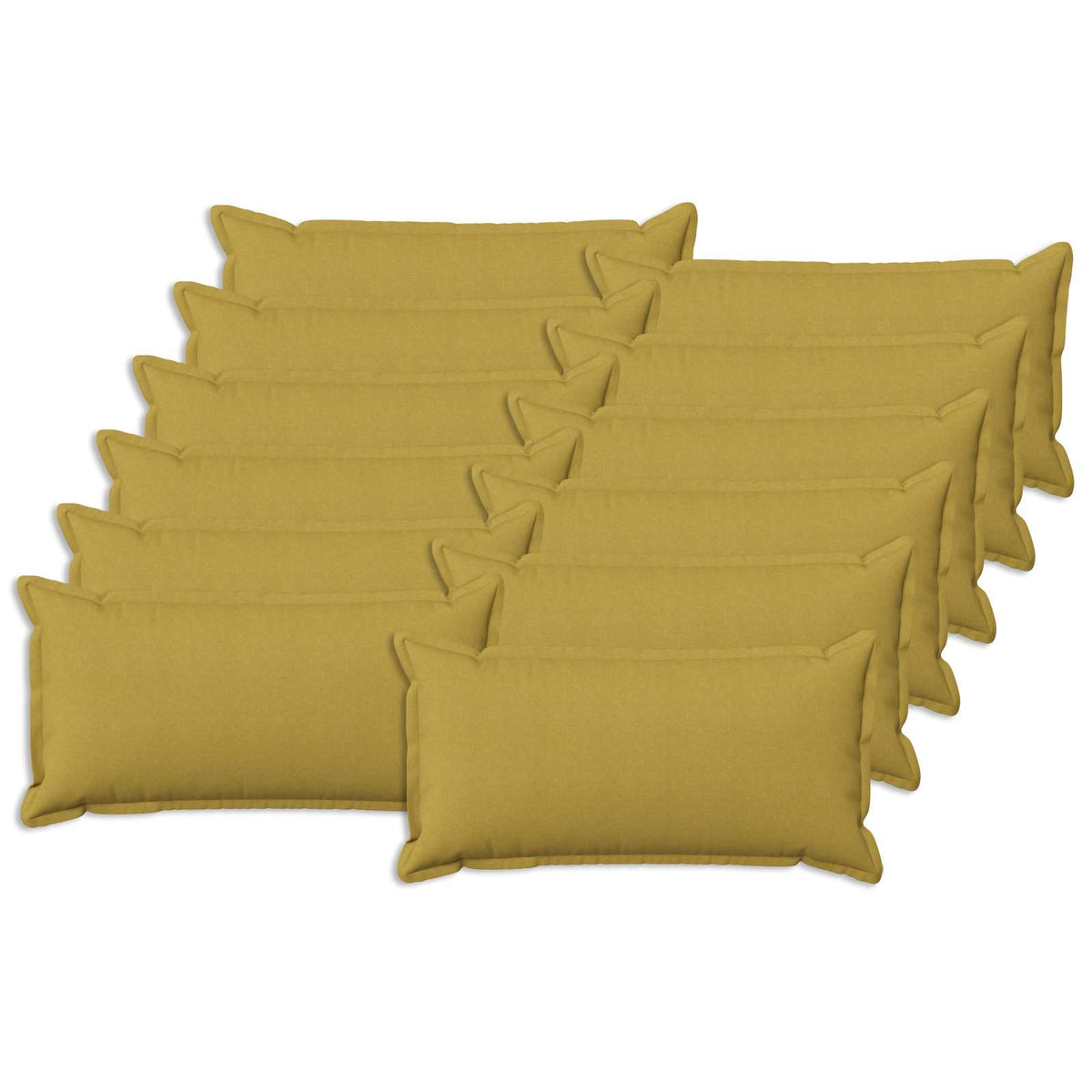 vidaXL Cushion with Pillow HOUTEN 12 pcs Light Green Faux Linen