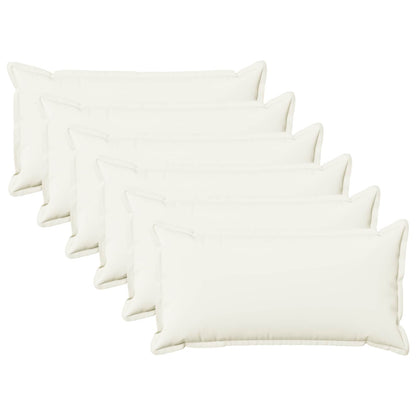vidaXL Cushion with Pillow HOUTEN 6 pcs White Faux Linen