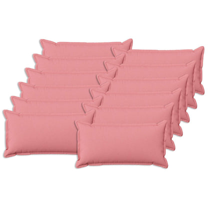 vidaXL Cushion with Pillow HOUTEN 12 pcs Pink Faux Linen