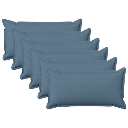 vidaXL Cushion with Pillow HOUTEN 6 pcs Jeans Blue Faux Linen