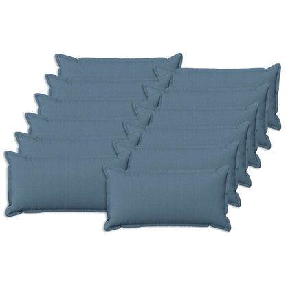 vidaXL Cushion with Pillow HOUTEN 12 pcs Jeans Blue Faux Linen