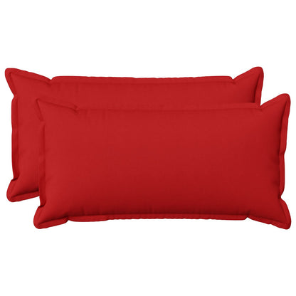 vidaXL Cushion with Pillow HOUTEN 2 pcs Red Faux Linen