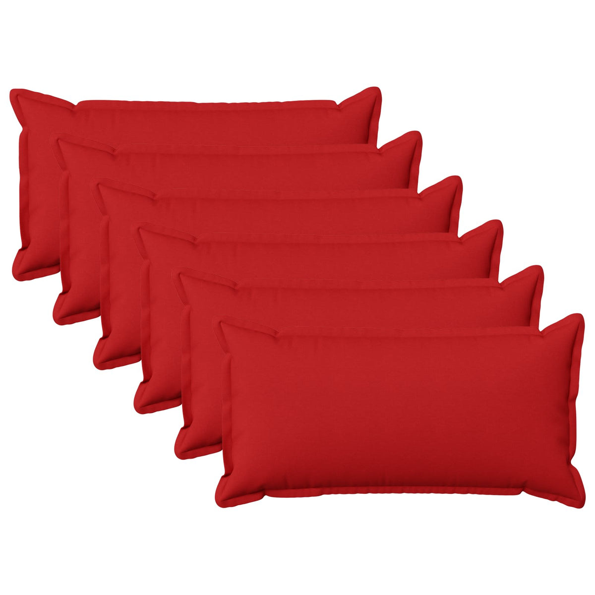 vidaXL Cushion with Pillow HOUTEN 6 pcs Red Faux Linen