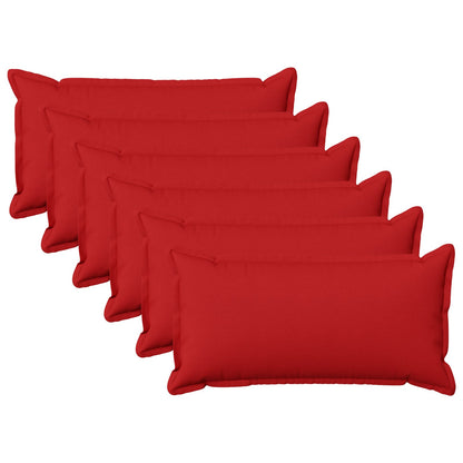 vidaXL Cushion with Pillow HOUTEN 6 pcs Red Faux Linen