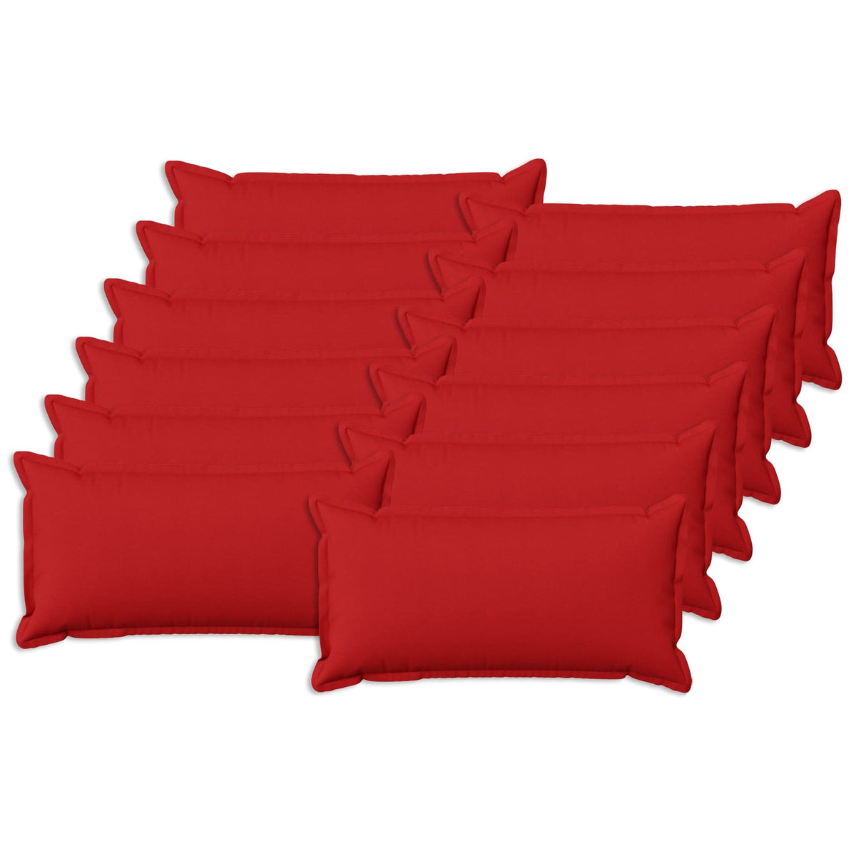 vidaXL Cushion with Pillow HOUTEN 12 pcs Red Faux Linen