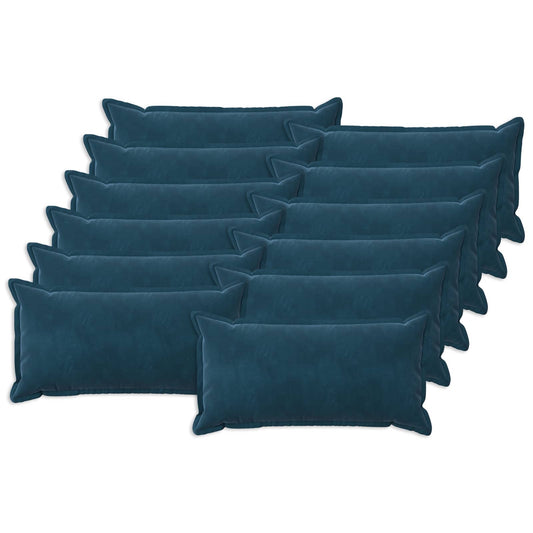 vidaXL Cushion with Pillow HOUTEN 12 pcs Blue Velvet