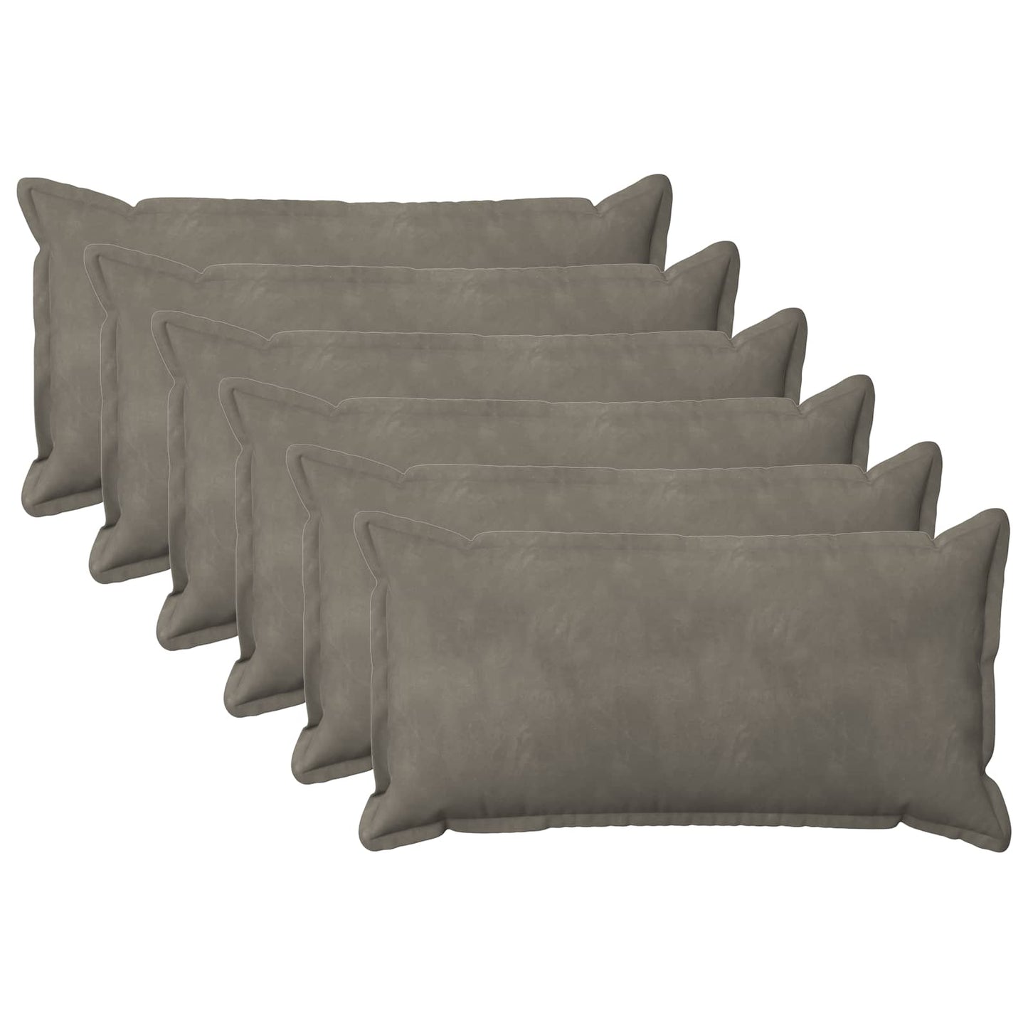 vidaXL Cushion with Pillow HOUTEN 6 pcs Light Grey Velvet