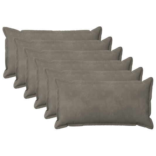 vidaXL Cushion with Pillow HOUTEN 6 pcs Light Grey Velvet