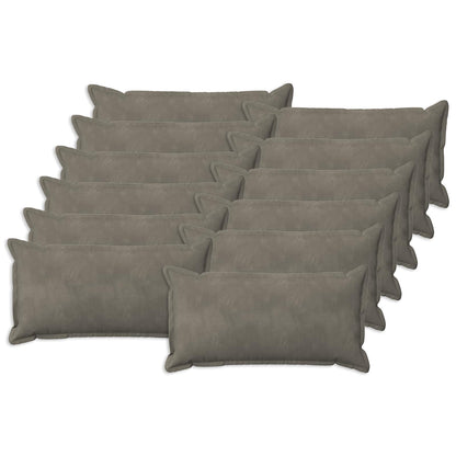 vidaXL Cushion with Pillow HOUTEN 12 pcs Light Grey Velvet