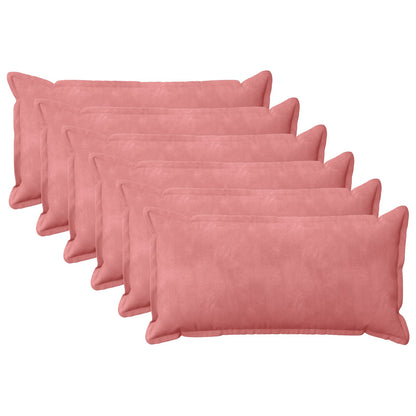 vidaXL Cushion with Pillow HOUTEN 6 pcs Pink Velvet