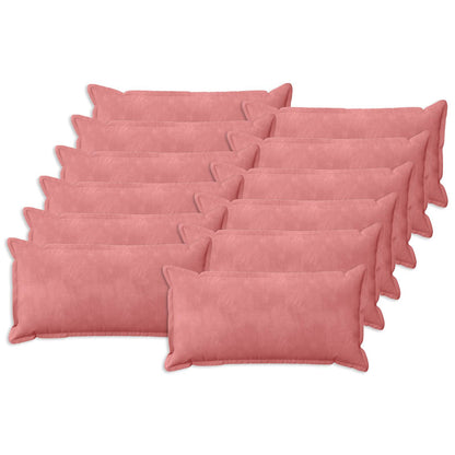 vidaXL Cushion with Pillow HOUTEN 12 pcs Pink Velvet